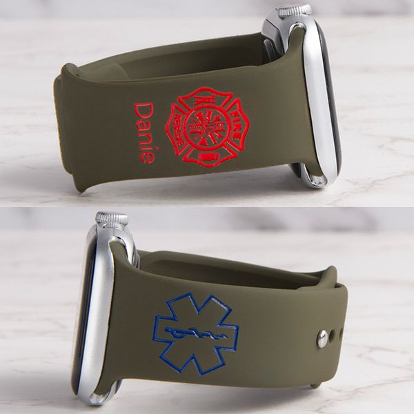 Firefighter Apple Watch Band, Small/Medium / 42-45mm / Rose Pink