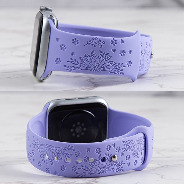 Engraved Sunflowers Band For Apple Watch