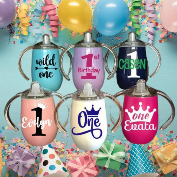 Stainless Steel Toddler Birthday Sippy Cup